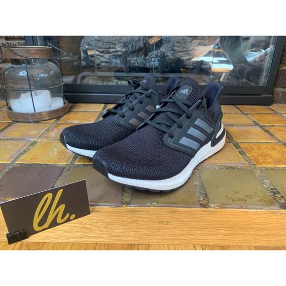 Mens 7 Adidas Ultraboost 20 “Black White” Athletic Running Shoes FY3457 - Picture 2 of 7